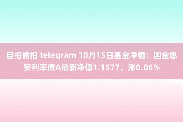 自拍偷拍 telegram 10月15日基金净值：国金惠安利率债A最新净值1.1577，涨0.06%