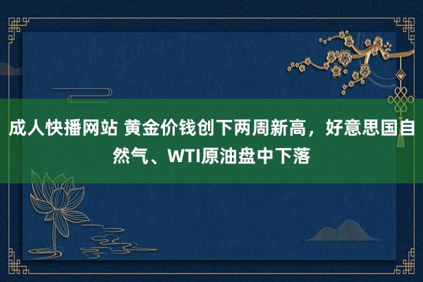 成人快播网站 黄金价钱创下两周新高，好意思国自然气、WTI原油盘中下落