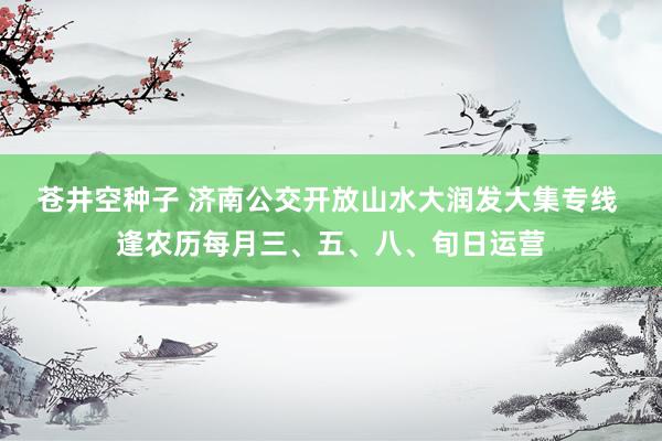 苍井空种子 济南公交开放山水大润发大集专线 逢农历每月三、五、八、旬日运营