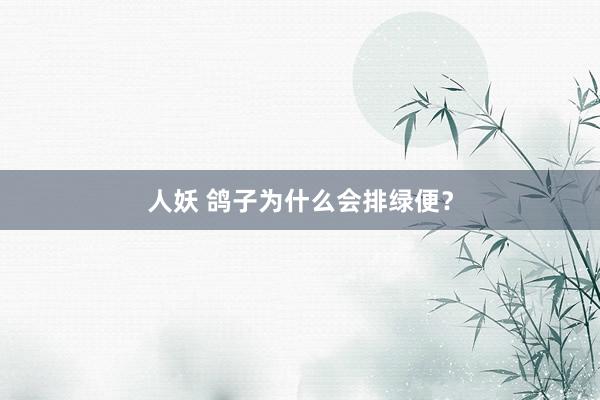 人妖 鸽子为什么会排绿便？