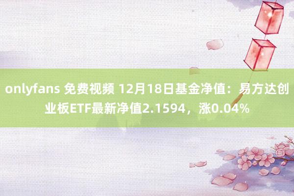 onlyfans 免费视频 12月18日基金净值：易方达创业板ETF最新净值2.1594，涨0.04%