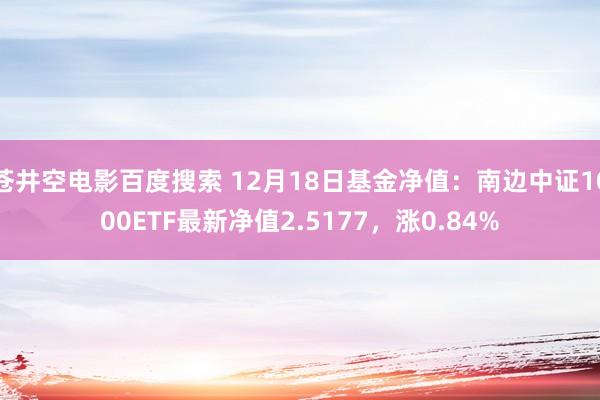 苍井空电影百度搜索 12月18日基金净值：南边中证1000ETF最新净值2.5177，涨0.84%