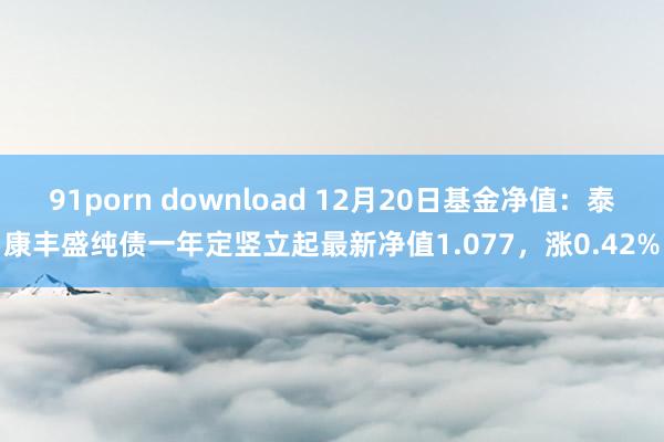 91porn download 12月20日基金净值：泰康丰盛纯债一年定竖立起最新净值1.077，涨0.42%
