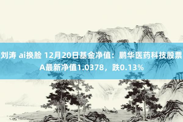 刘涛 ai换脸 12月20日基金净值：鹏华医药科技股票A最新净值1.0378，跌0.13%
