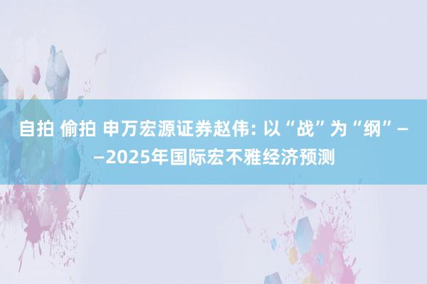 自拍 偷拍 申万宏源证券赵伟: 以“战”为“纲”——2025年国际宏不雅经济预测