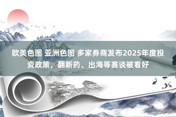 欧美色图 亚洲色图 多家券商发布2025年度投资政策，翻新药、出海等赛谈被看好