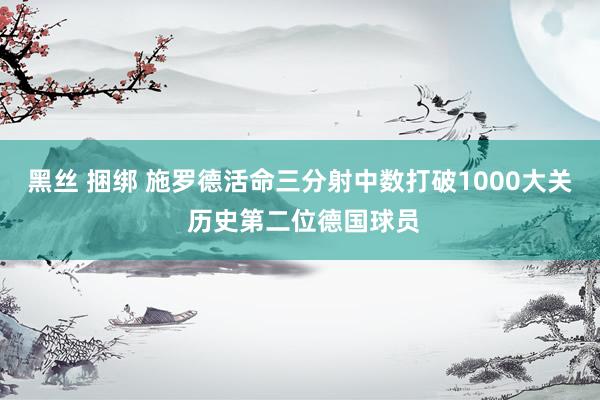 黑丝 捆绑 施罗德活命三分射中数打破1000大关 历史第二位德国球员