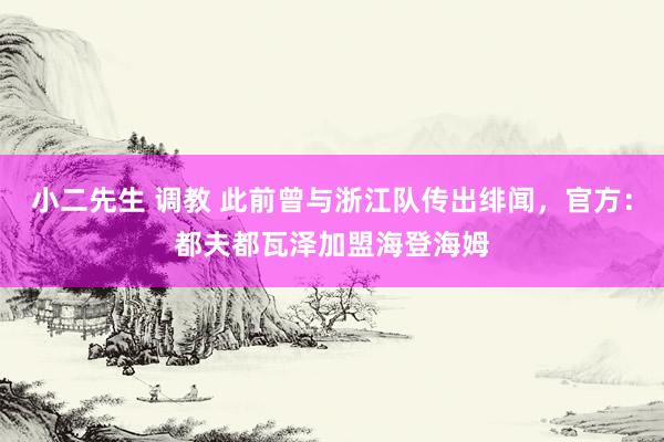 小二先生 调教 此前曾与浙江队传出绯闻，官方：都夫都瓦泽加盟海登海姆