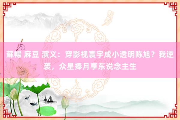 蘇暢 麻豆 演义：穿影视寰宇成小透明陈旭？我逆袭，众星捧月享东说念主生