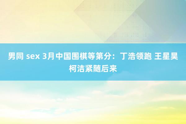 男同 sex 3月中国围棋等第分：丁浩领跑 王星昊柯洁紧随后来