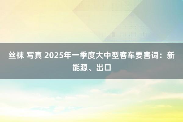 丝袜 写真 2025年一季度大中型客车要害词：新能源、出口