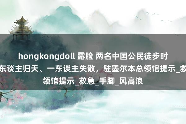 hongkongdoll 露脸 两名中国公民徒步时被波浪卷走致一东谈主归天、一东谈主失散，驻墨尔本总领馆提示_救急_手脚_风高浪