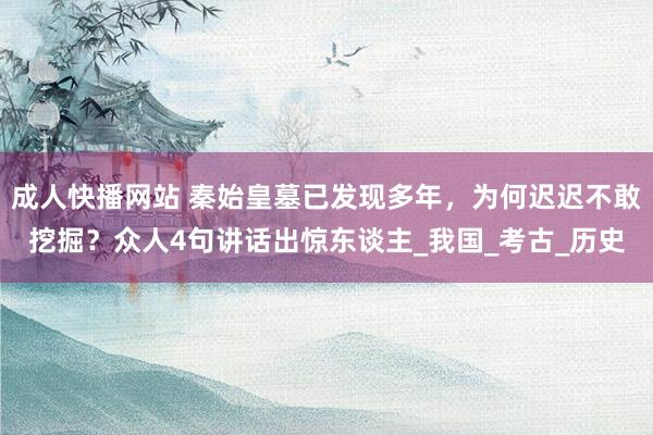 成人快播网站 秦始皇墓已发现多年，为何迟迟不敢挖掘？众人4句讲话出惊东谈主_我国_考古_历史