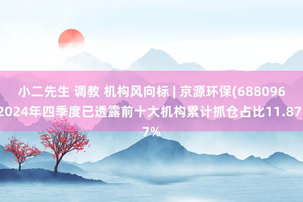 小二先生 调教 机构风向标 | 京源环保(688096)2024年四季度已透露前十大机构累计抓仓占比11.87%