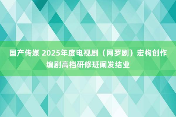 国产传媒 2025年度电视剧（网罗剧）宏构创作编剧高档研修班阐发结业